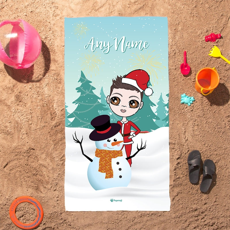 Jnr Boys Snow Fun Beach Towel - Image 3