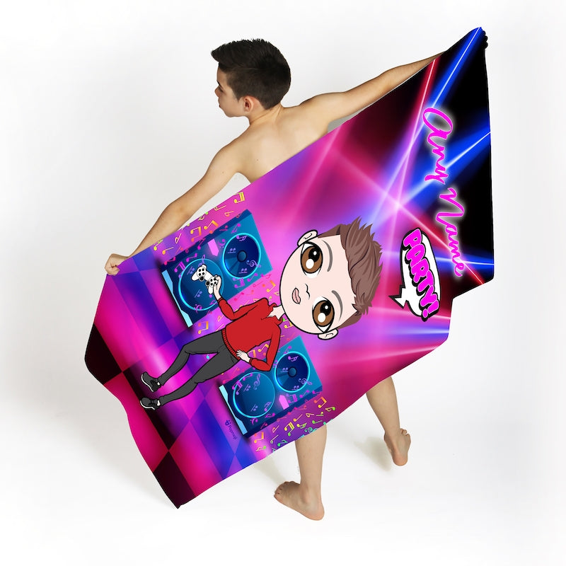 Jnr Boys Nightclub Vibes Beach Towel - Image 2