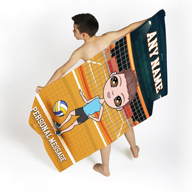 Jnr Boys Personalised Volleyball Beach Towel - Image 4