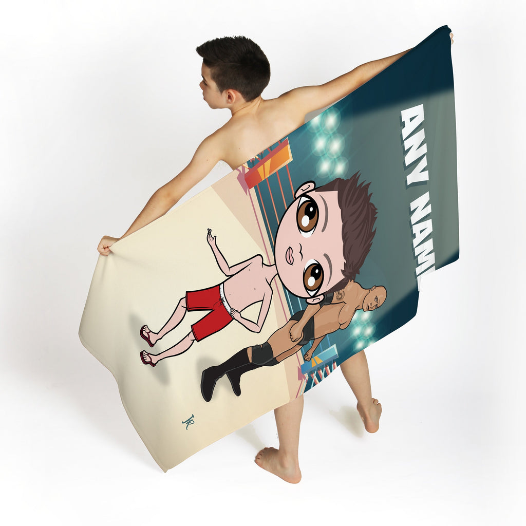 Jnr Boys Wrestling Champion Beach Towel - Image 3