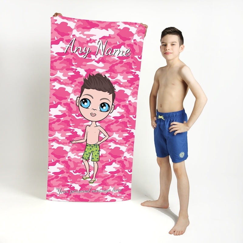 Jnr Boys Camo Beach Towel - Image 3