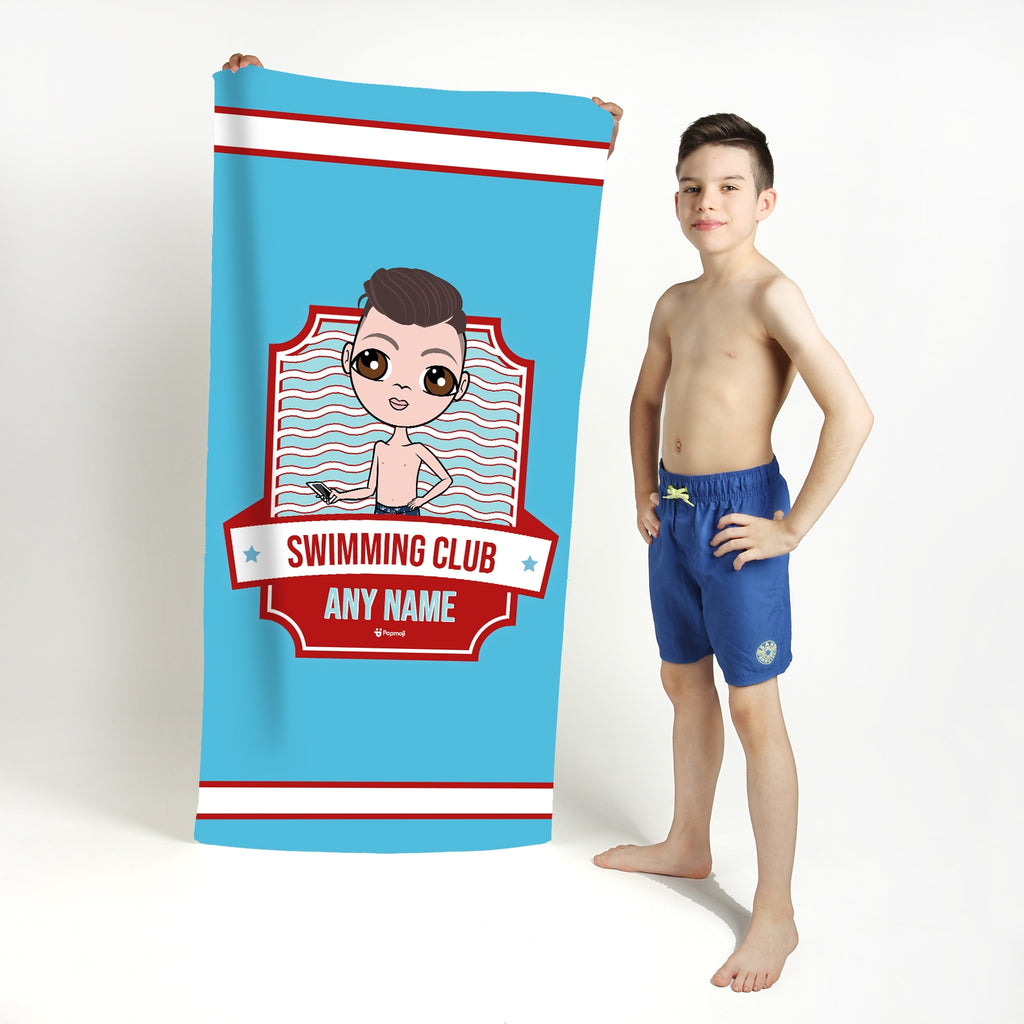 Jnr Boys Personalised Emblem Swimming Towel - Image 2