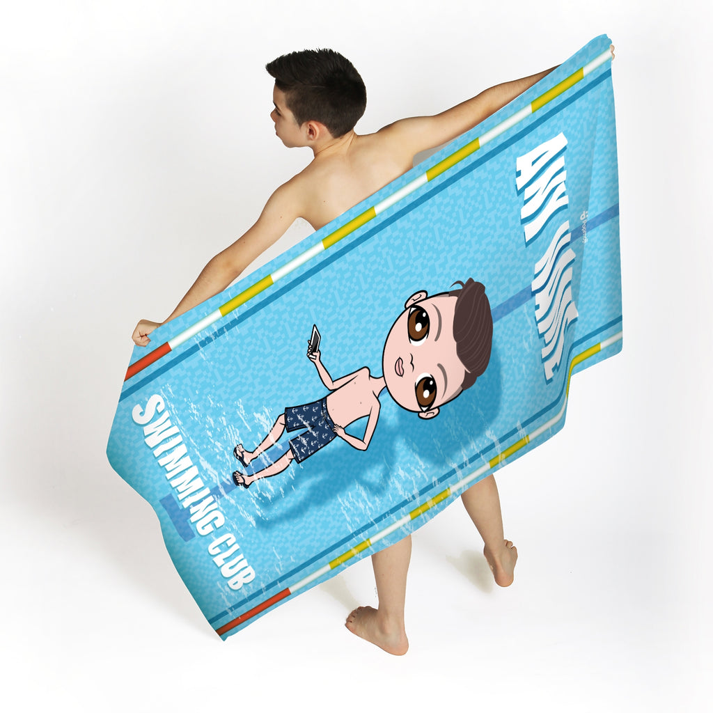 Jnr Boys Personalised Floating Swimming Towel - Image 2