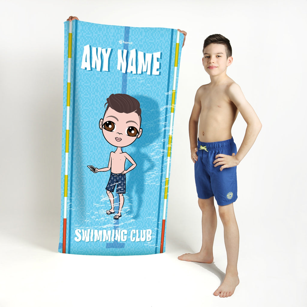 Jnr Boys Personalised Floating Swimming Towel - Image 1