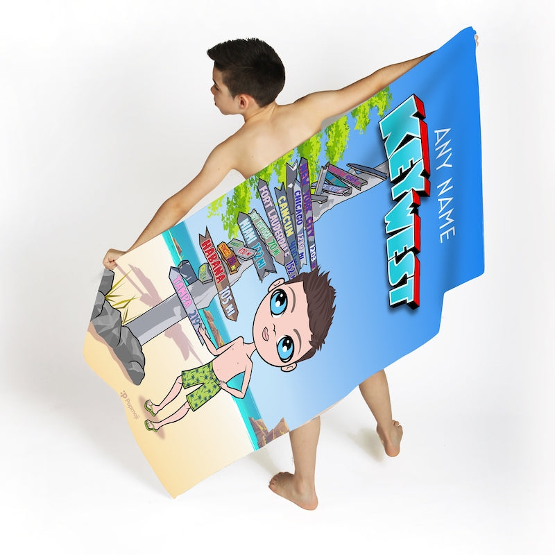 Jnr Boys Key West Beach Towel - Image 2