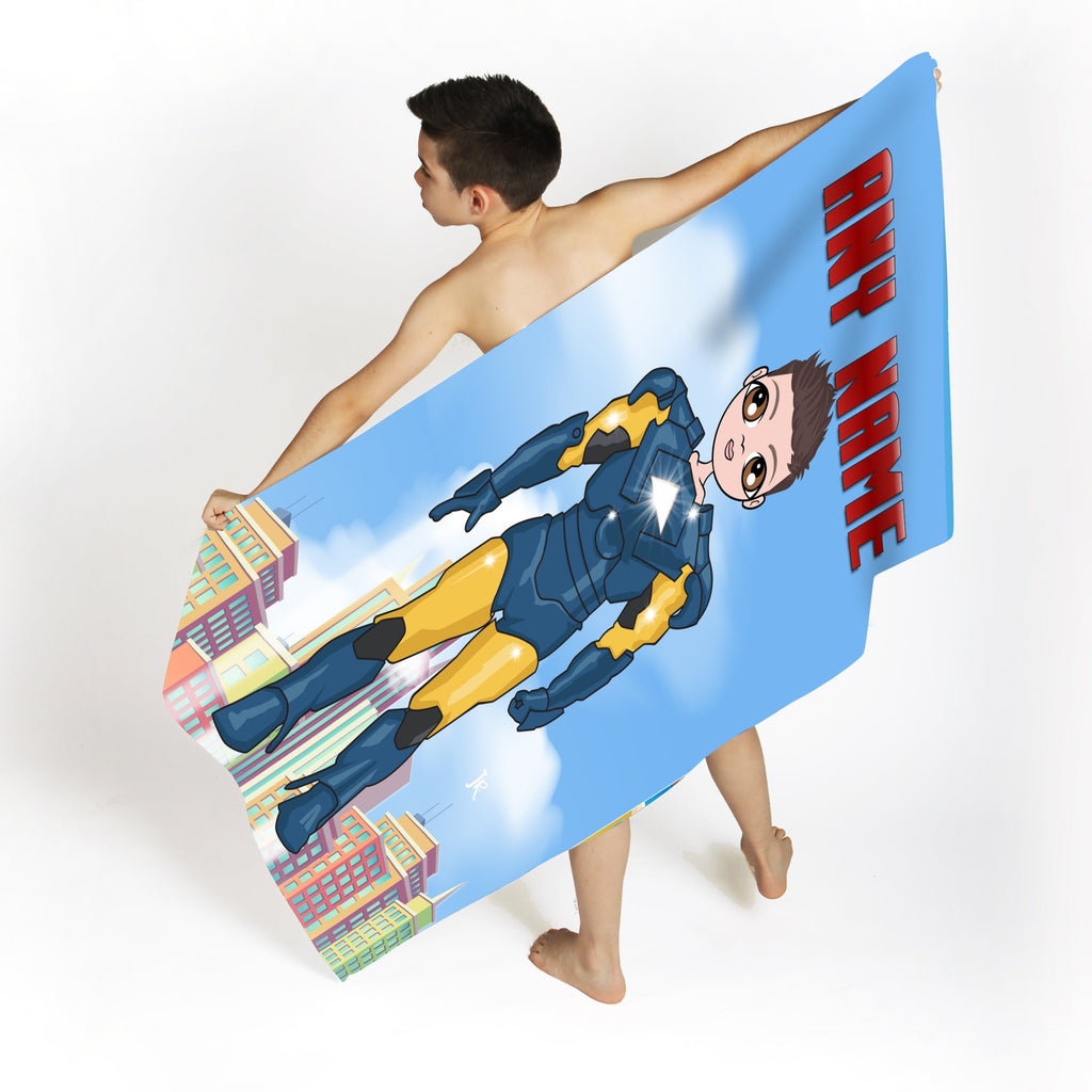 Jnr Boys Metal Hero Beach Towel - Image 3