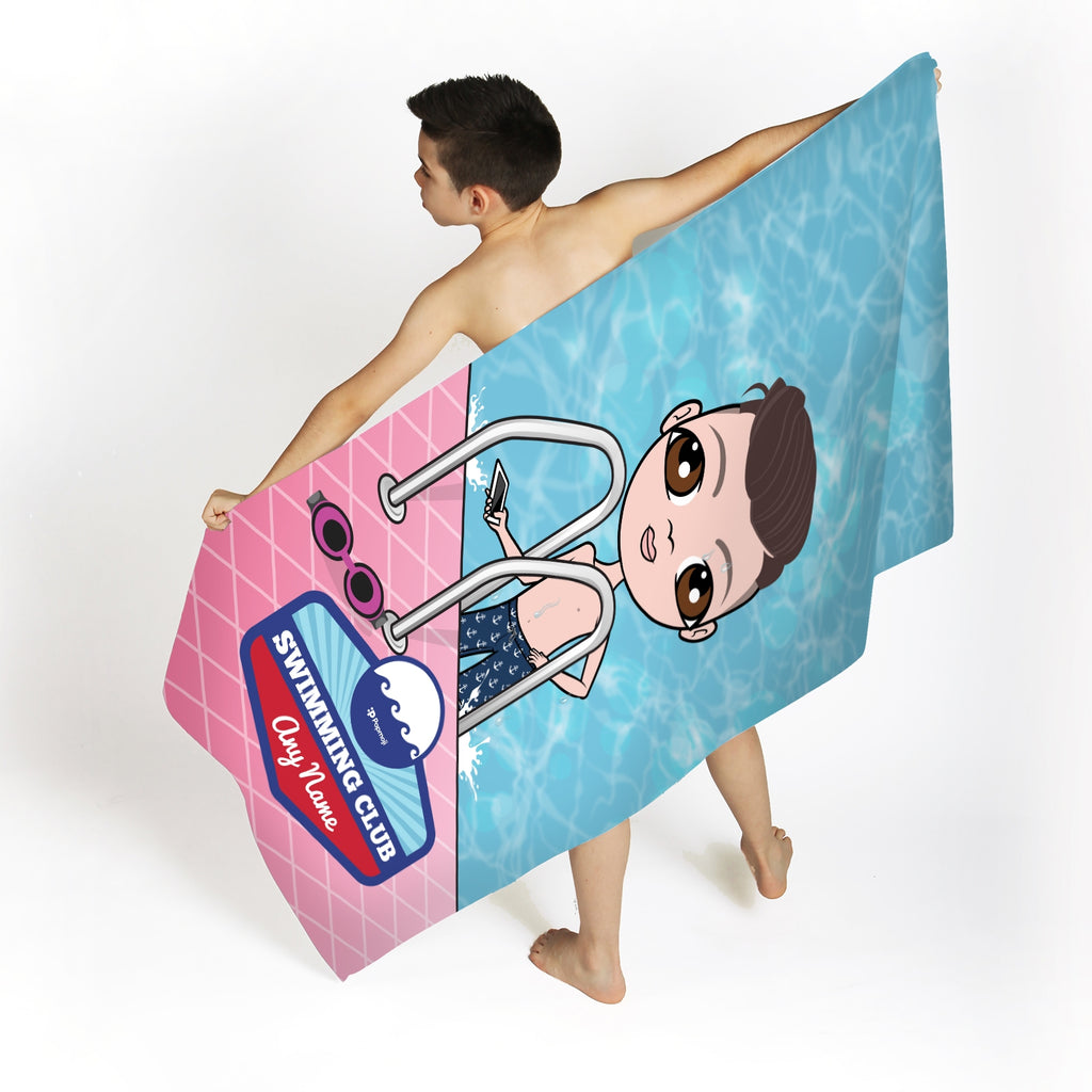 Jnr Boys Personalised Poolside Swimming Towel - Image 2