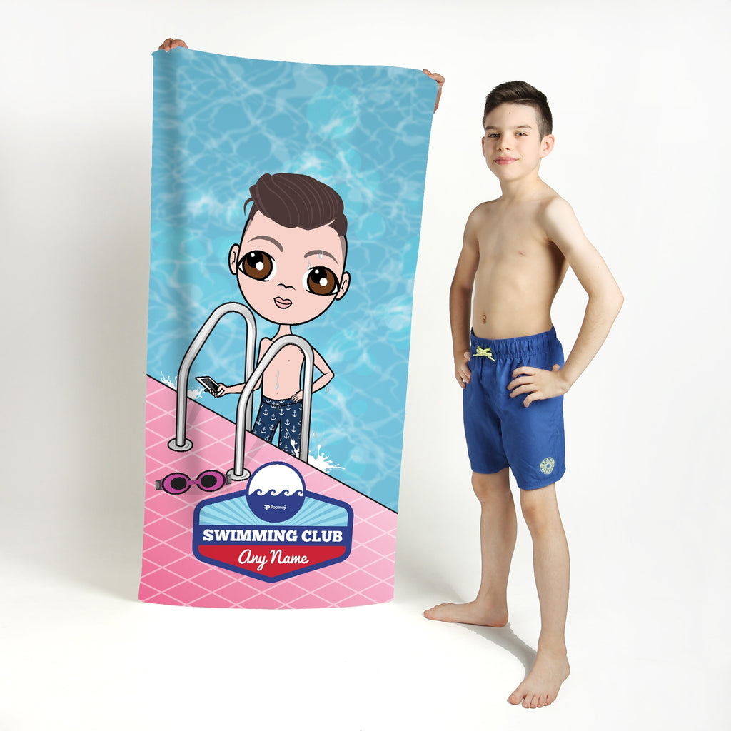 Jnr Boys Personalised Poolside Swimming Towel - Image 1