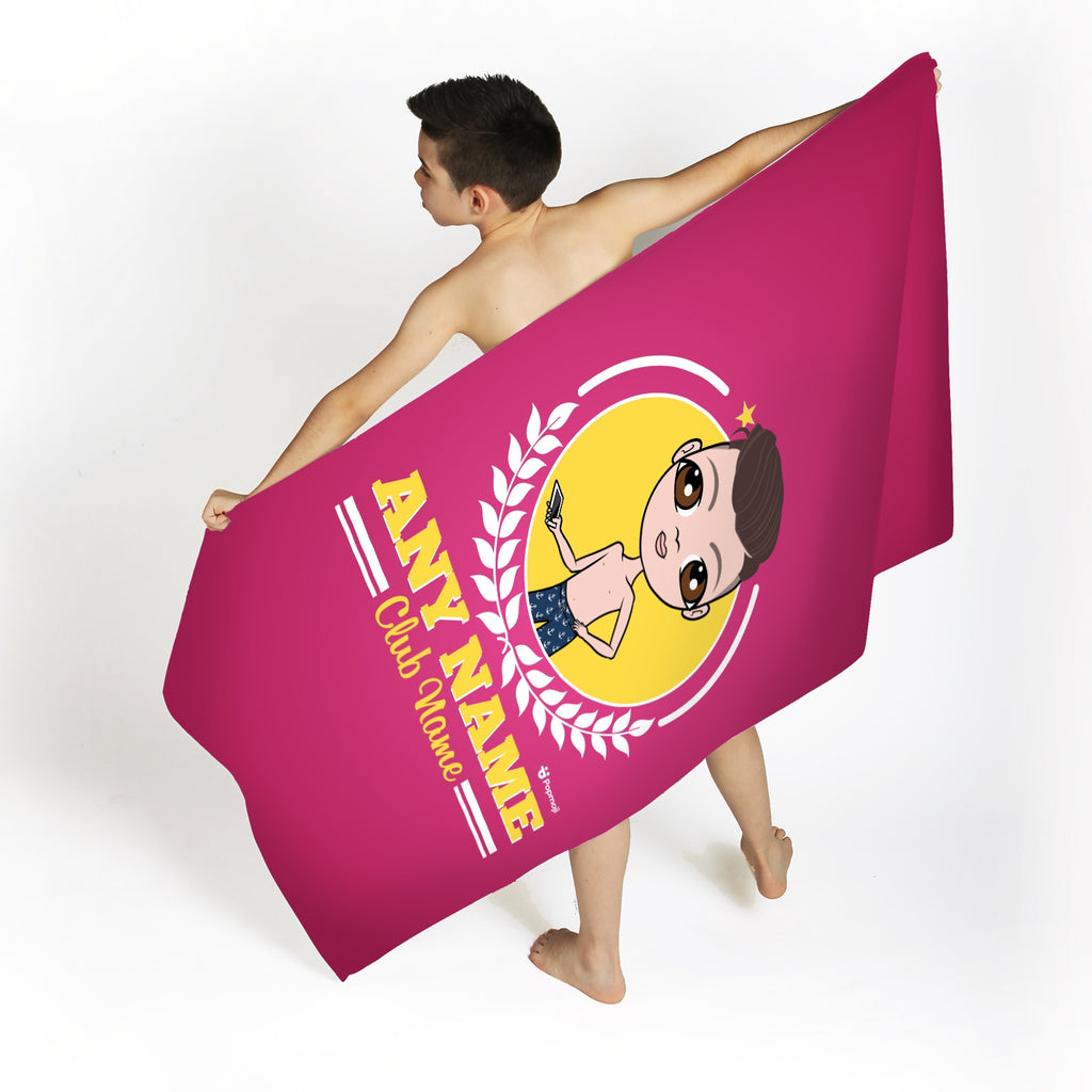 Jnr Boys Personalised Varsity Swimming Towel - Image 3