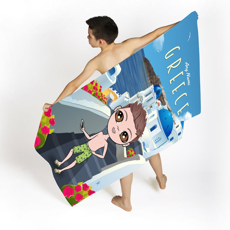 Jnr Boys Greece Beach Towel - Image 3