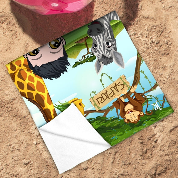 Jnr Boys Safari Beach Towel - Image 3