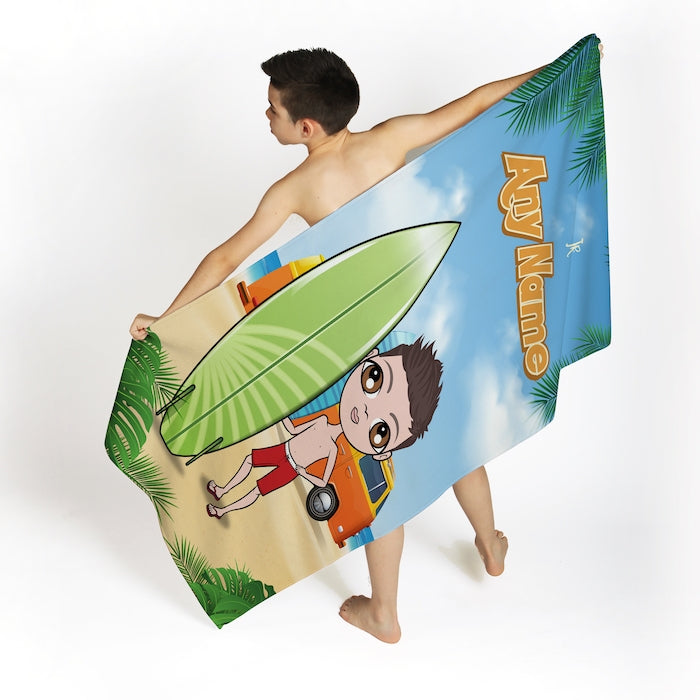 Jnr Boys Surfer Dude Beach Towel - Image 2