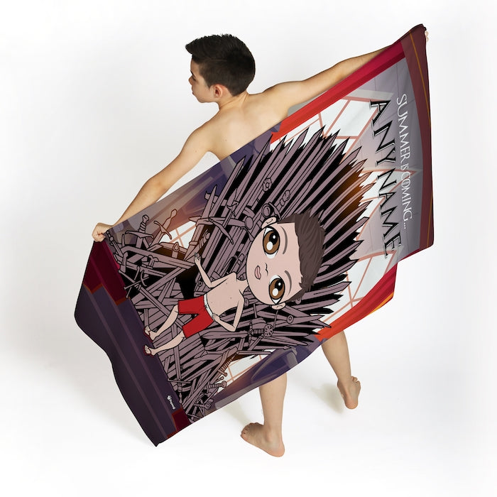 Jnr Boys Throne Beach Towel - Image 2