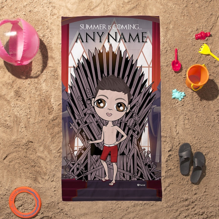 Jnr Boys Throne Beach Towel - Image 4