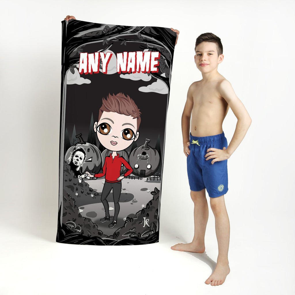 Jnr Boys Forest Of Terror Beach Towel - Image 1