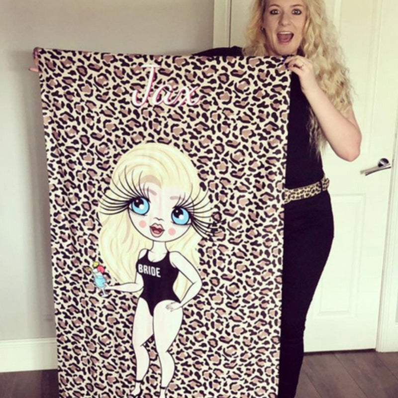 ClaireaBella Leopard Print Beach Towel