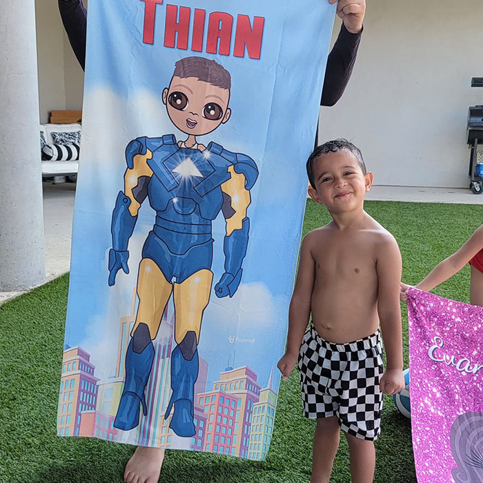 Jnr Boys Metal Hero Beach Towel