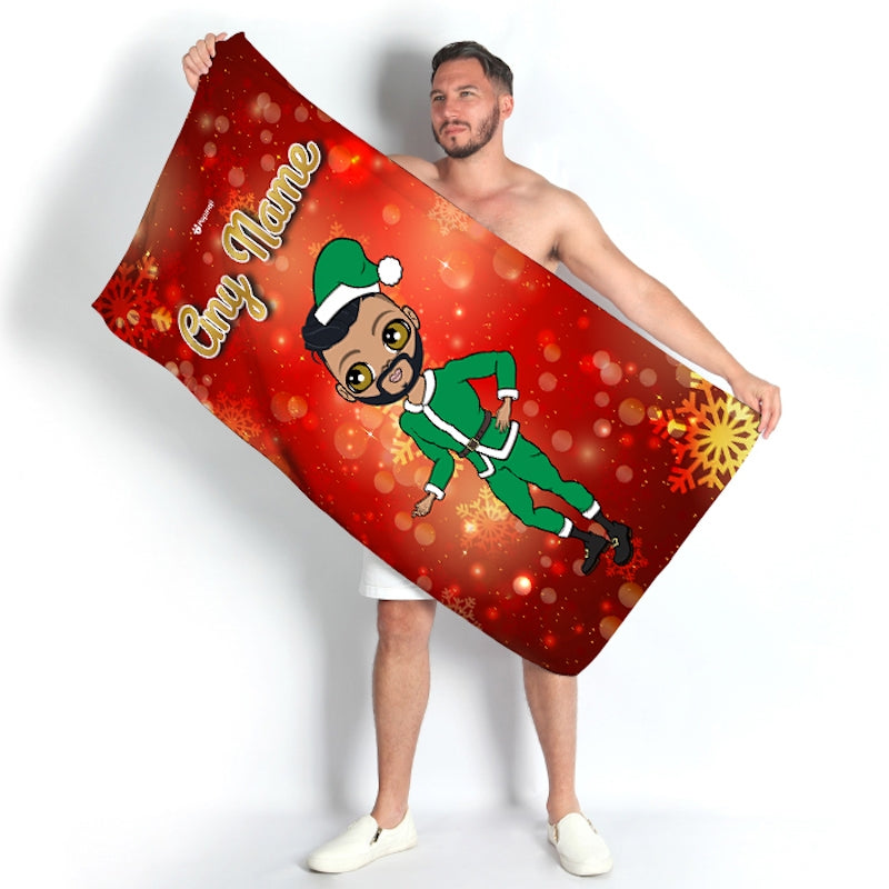 MrCB Festive Sparkle Beach Towel - Image 1