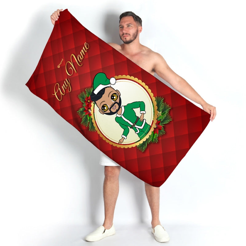 MrCB Festive Wreath Beach Towel - Image 1