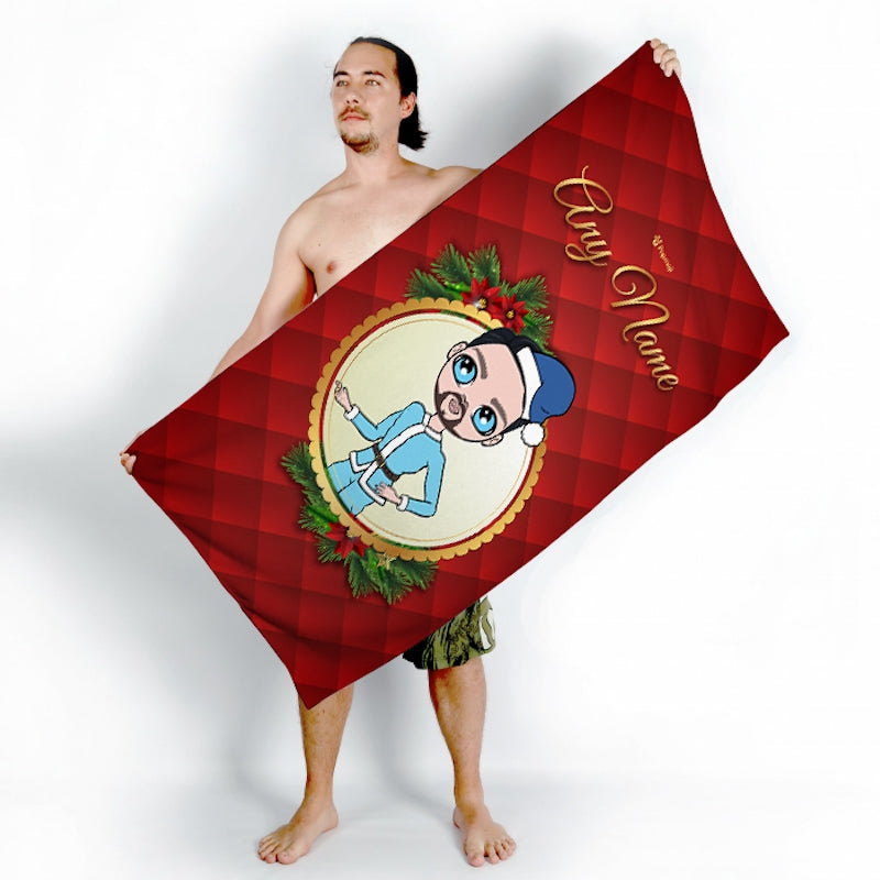 MrCB Festive Wreath Beach Towel - Image 3