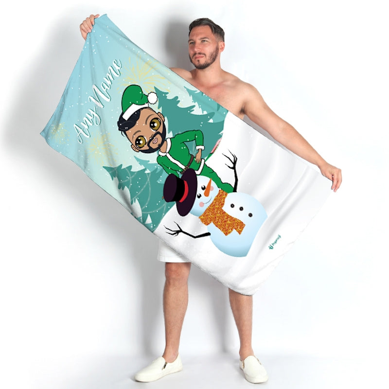 MrCB Snow Fun Beach Towel - Image 1