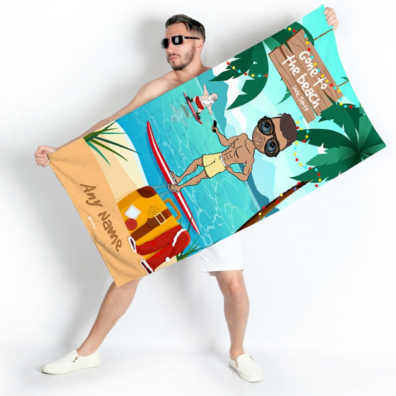 MrCB Surfing Santa Beach Towel - Image 2