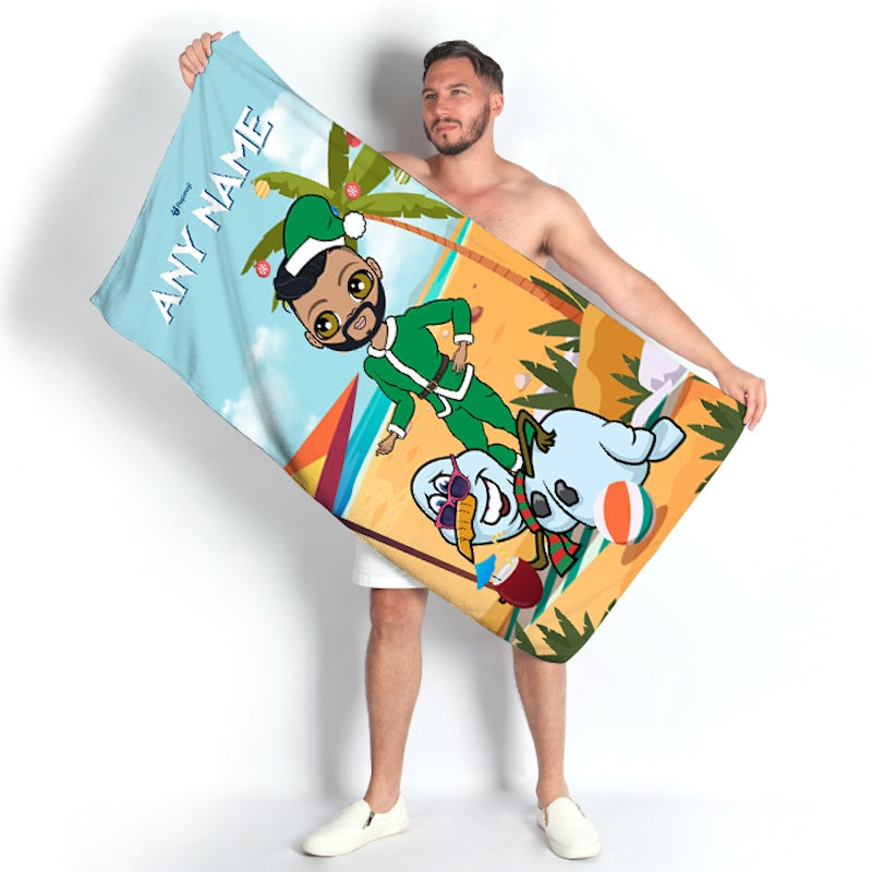 MrCB Tropical Snowman Beach Towel - Image 2