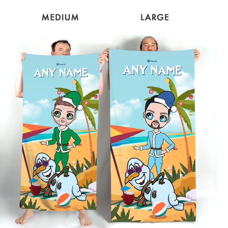 MrCB Tropical Snowman Beach Towel - Image 3