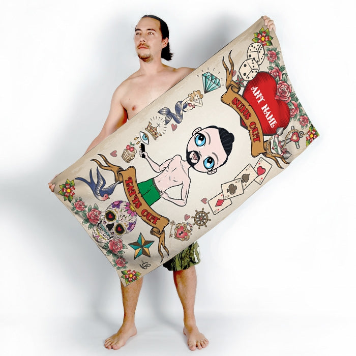 MrCB Tattoo Beach Towel - Image 3