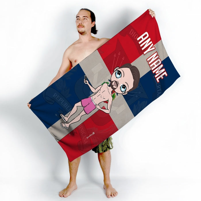 MrCB Love Dominican Republic Flag Beach Towel - Image 3