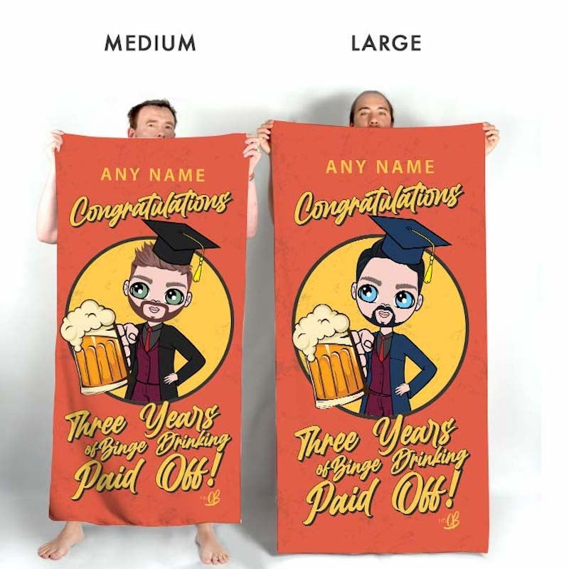 MrCB Graduation Binge Drinking Beach Towel - Image 2