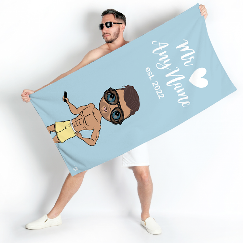 MrCB Bold Matching Mr Blue Beach Towel - Image 1