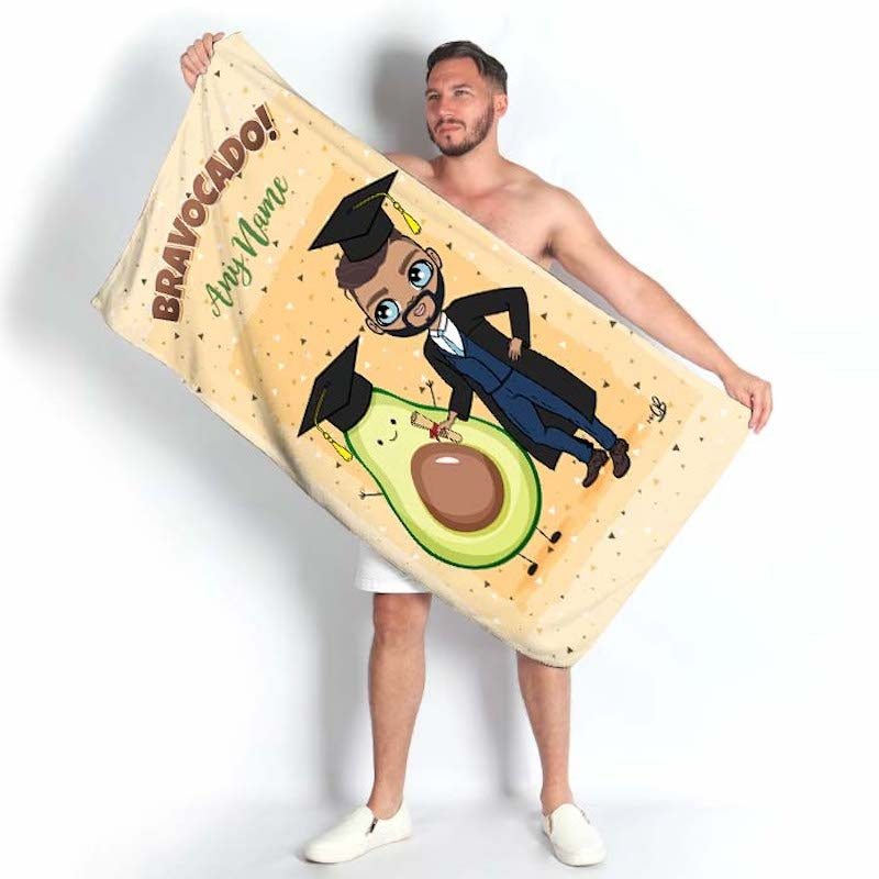 MrCB Graduation Bravocado Beach Towel - Image 1