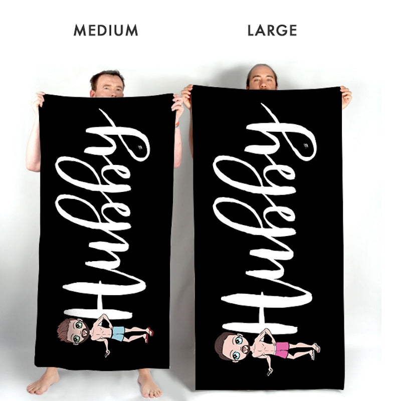 MrCB Bold Hubby Black Beach Towel - Image 4