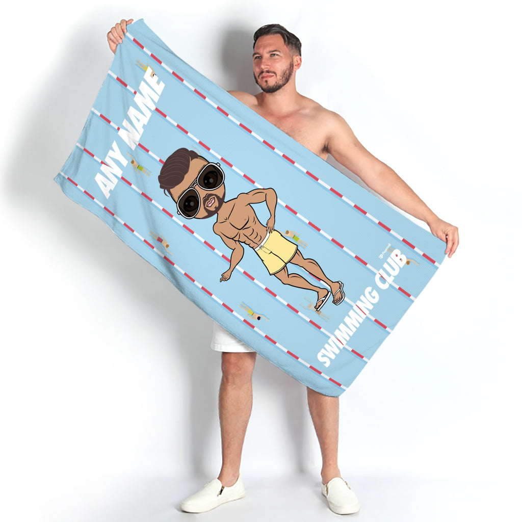 MrCB Personalised Lanes Swimming Towel - Image 2