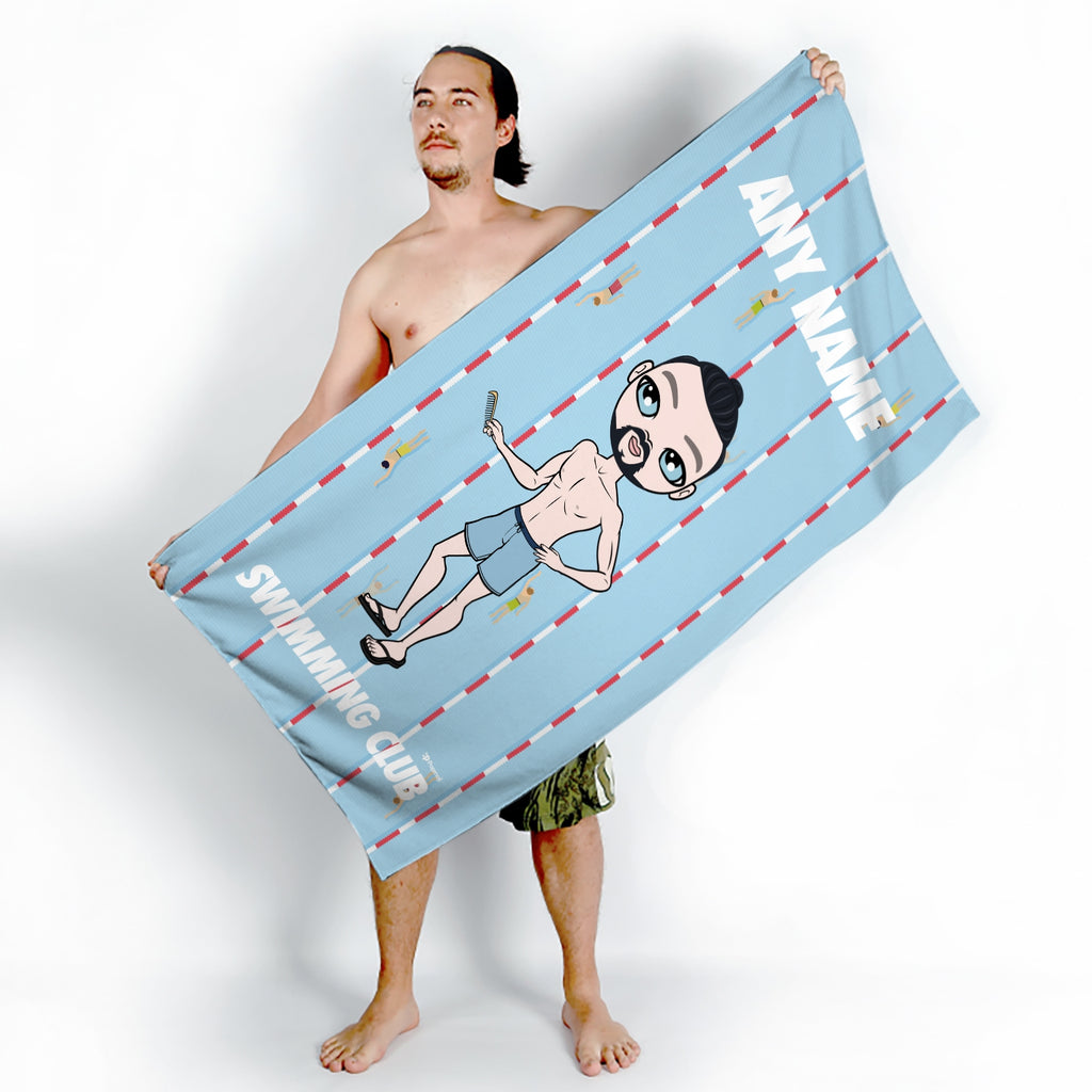 MrCB Personalised Lanes Swimming Towel - Image 3