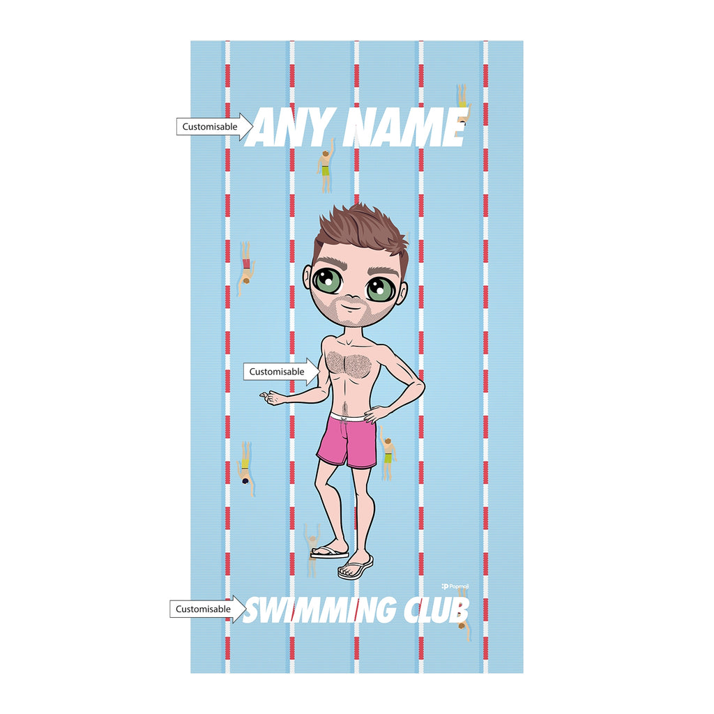 MrCB Personalised Lanes Swimming Towel - Image 4