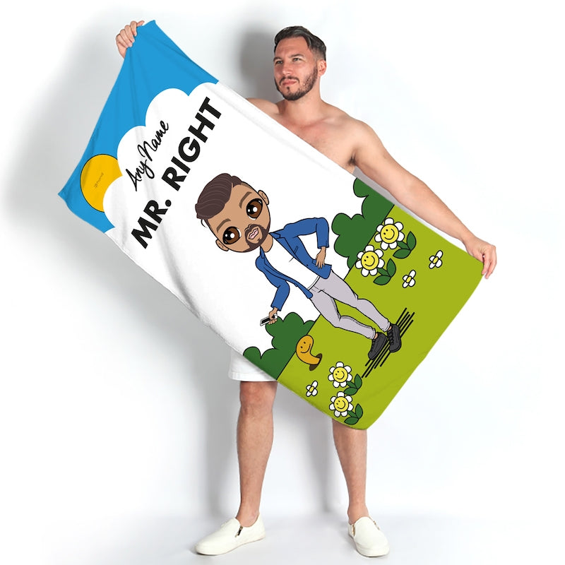 MrCB Mr Right Beach Towel - Image 1