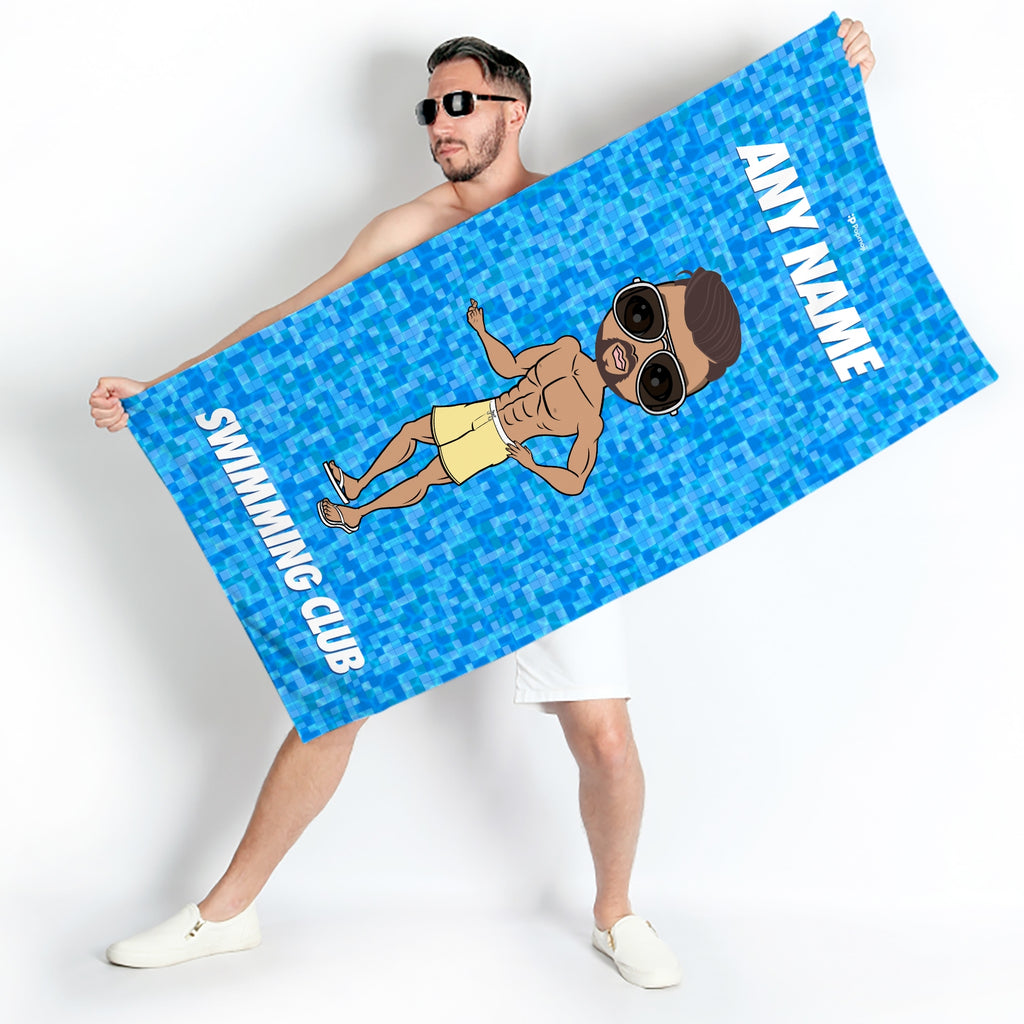 MrCB Personalised Pool Texture Swimming Towel - Image 1