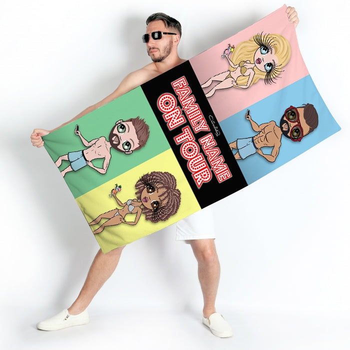 Multi Character Couples Four Adults Beach Towel - Image 4