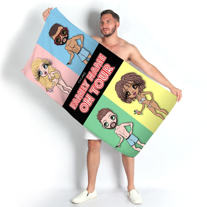 Multi Character Couples Four Adults Beach Towel - Image 3