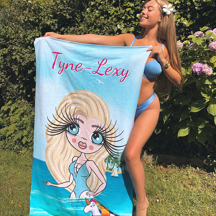 ClaireaBella Seaside Cocktails Beach Towel